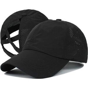 Ponytail Hat for Womens, Quick Drying Mesh Ponytail Hole Baseball Cap Sport Sun